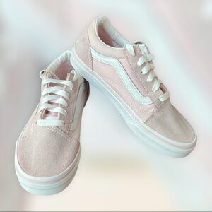 Vans Old Skool pink suede kids shoes size 2.0